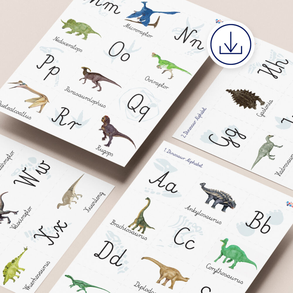 dinosaur alphabet set