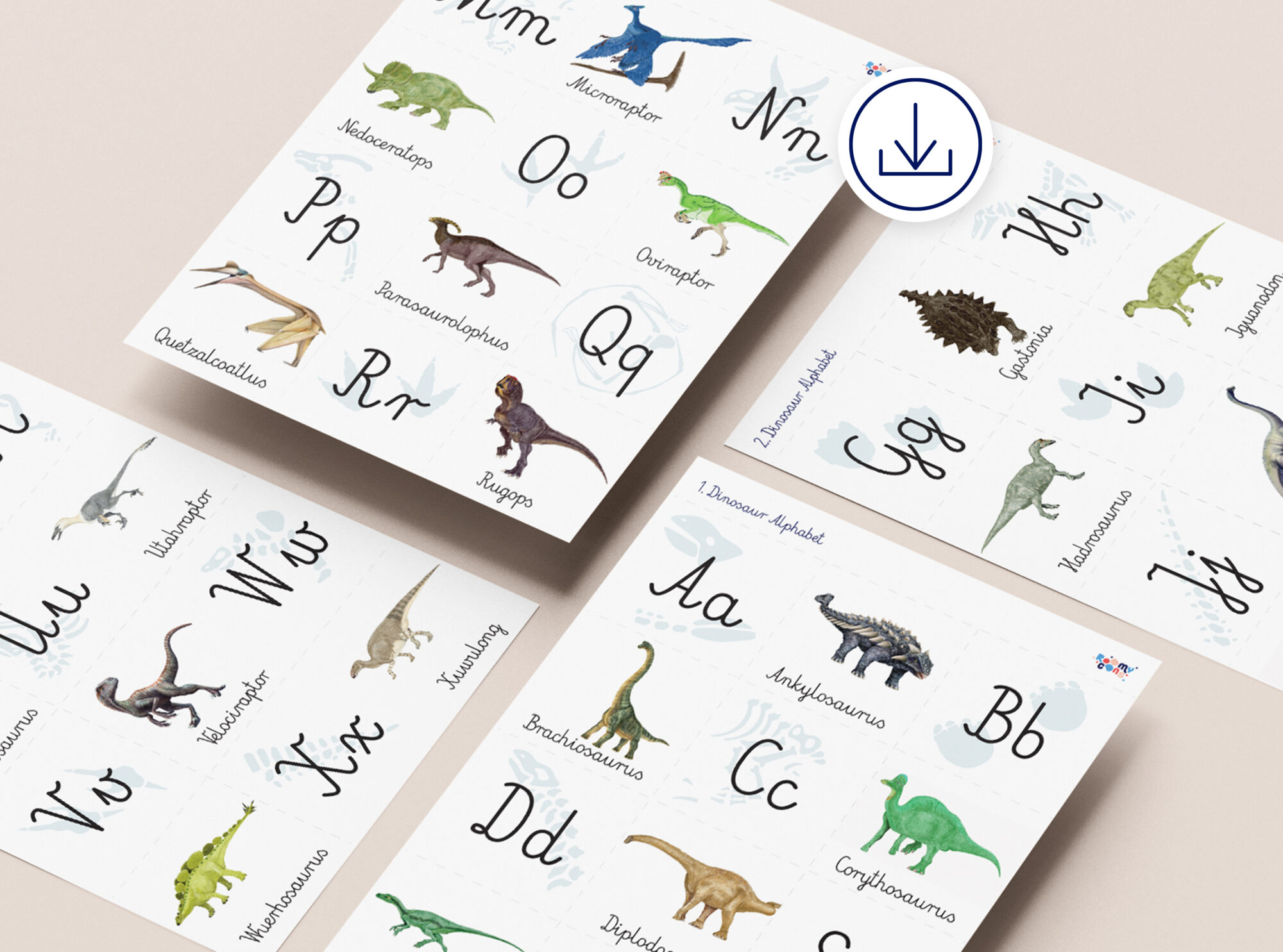 dinosaur alphabet set